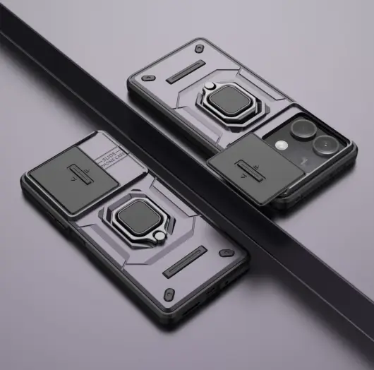 Xiaomi Redmi Note 13 5G Hoesje met Camera Slider en Kickstand Ring Paars afbeelding 7
