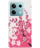 Xiaomi Redmi Note 13 5G Hoesje Portemonnee Book Case Bloemen Print