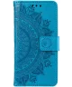 Xiaomi Redmi Note 13 Pro 4G/Poco M6 Pro 4G Hoesje Mandala Print Book Case Blauw