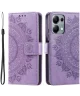 Xiaomi Redmi Note 13 Pro 4G/Poco M6 Pro 4G Hoesje Mandala Print Book Case Paars