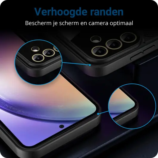 Samsung Galaxy A35 Hoesje met MagSafe Kickstand Back Cover Zwart afbeelding 3