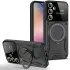 Samsung Galaxy A35 Hoesje met MagSafe Kickstand Back Cover Zwart
