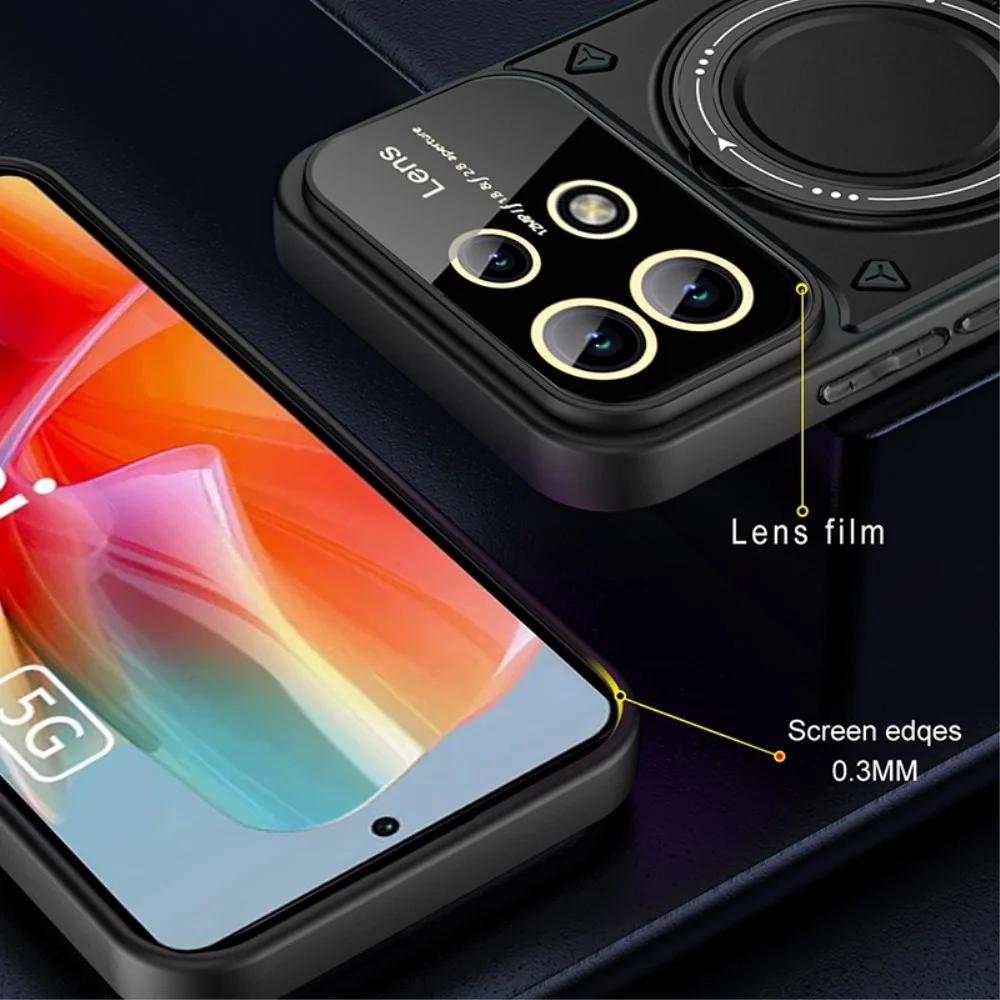 Xiaomi Redmi Note 13 Pro 5G / Poco X6 Hoesje MagSafe Kickstand Back Cover Zwart afbeelding 5