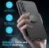 Samsung Galaxy A35 Hoesje Siliconen Kickstand Zwart + Tempered Glass afbeelding 2