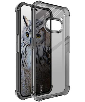 Imak Nothing Phone (2a) / (2a) Plus Hoesje Schokbestendig TPU Transparant Zwart Hoesjes