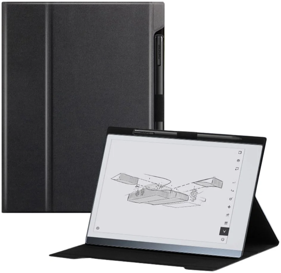 ReMarkable 2 Hoes Book Case met Pen Houder Zwart afbeelding 1