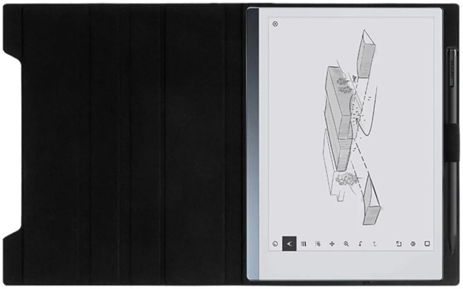 ReMarkable 2 Hoes Book Case met Pen Houder Zwart afbeelding 2