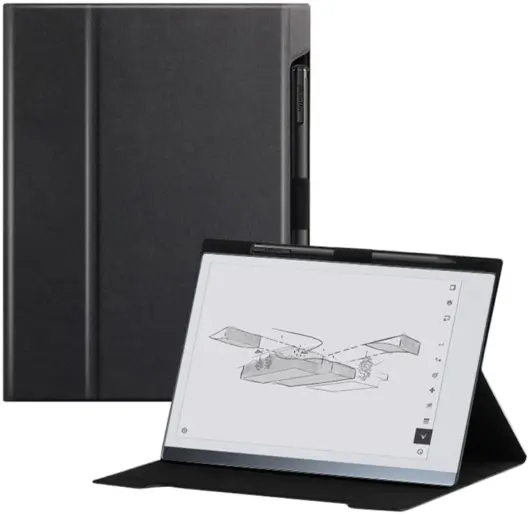ReMarkable 2 Hoes Book Case met Pen Houder Zwart afbeelding 1