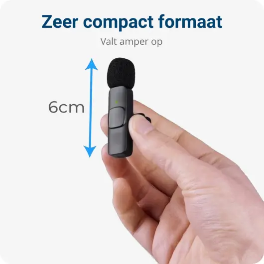 Mini Draadloze Microfoon voor Telefoon / Tablet - Transmitter & Receiver USB-C afbeelding 7