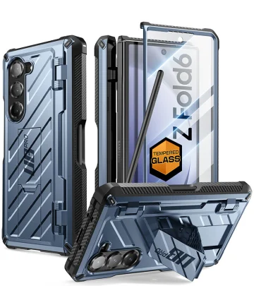 SUPCASE UB Pro Samsung Galaxy Z Fold 6 Hoesje Full Protect Kickstand Blauw Hoesjes