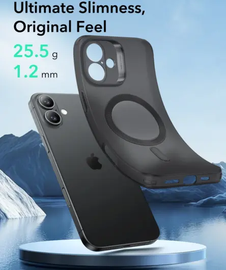 ESR Zero Clear HaloLock Apple iPhone 16 Hoesje MagSafe Frosted Black afbeelding 2