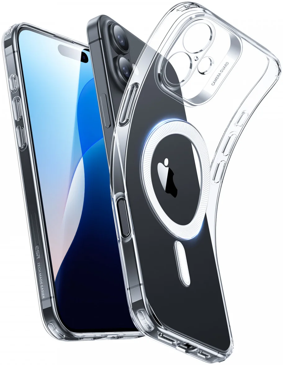 ESR Zero Clear HaloLock Apple iPhone 16 Plus Hoesje MagSafe Transparant afbeelding 1