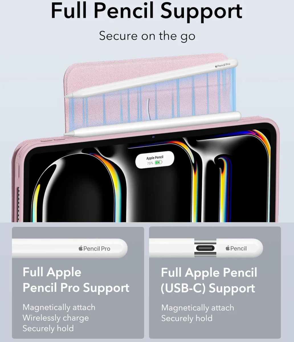 ESR Rebound Hybrid 360 Apple iPad Pro 13 (2024) Hoes Book Case Roze afbeelding 8