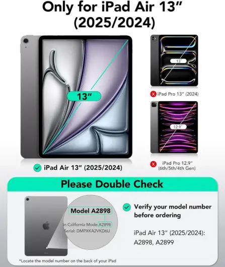 ESR Rebound Hybrid 360 Apple iPad Air 13 (24/25) Hoes Book Case Blauw afbeelding 2