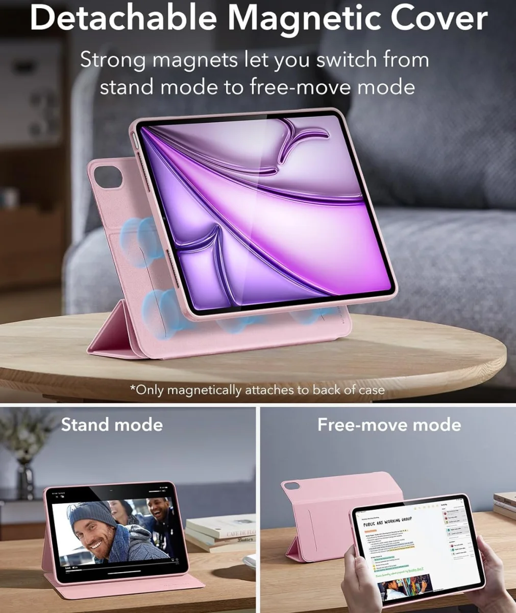 ESR Rebound Hybrid 360 Apple iPad Air 13 (24/25) Hoes Book Case Roze afbeelding 4