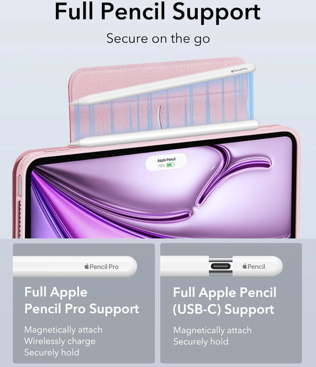 ESR Rebound Hybrid 360 Apple iPad Air 13 (24/25) Hoes Book Case Roze afbeelding 9