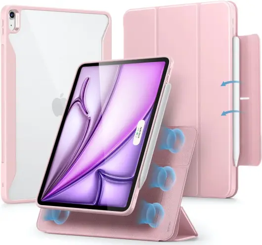ESR Rebound Hybrid 360 Apple iPad Air 13 (24/25) Hoes Book Case Roze afbeelding 1