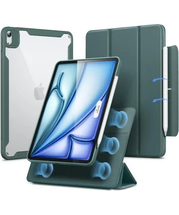 ESR Rebound Hybrid 360 Apple iPad Air 11 (2024) Hoes Book Case Groen Hoesjes