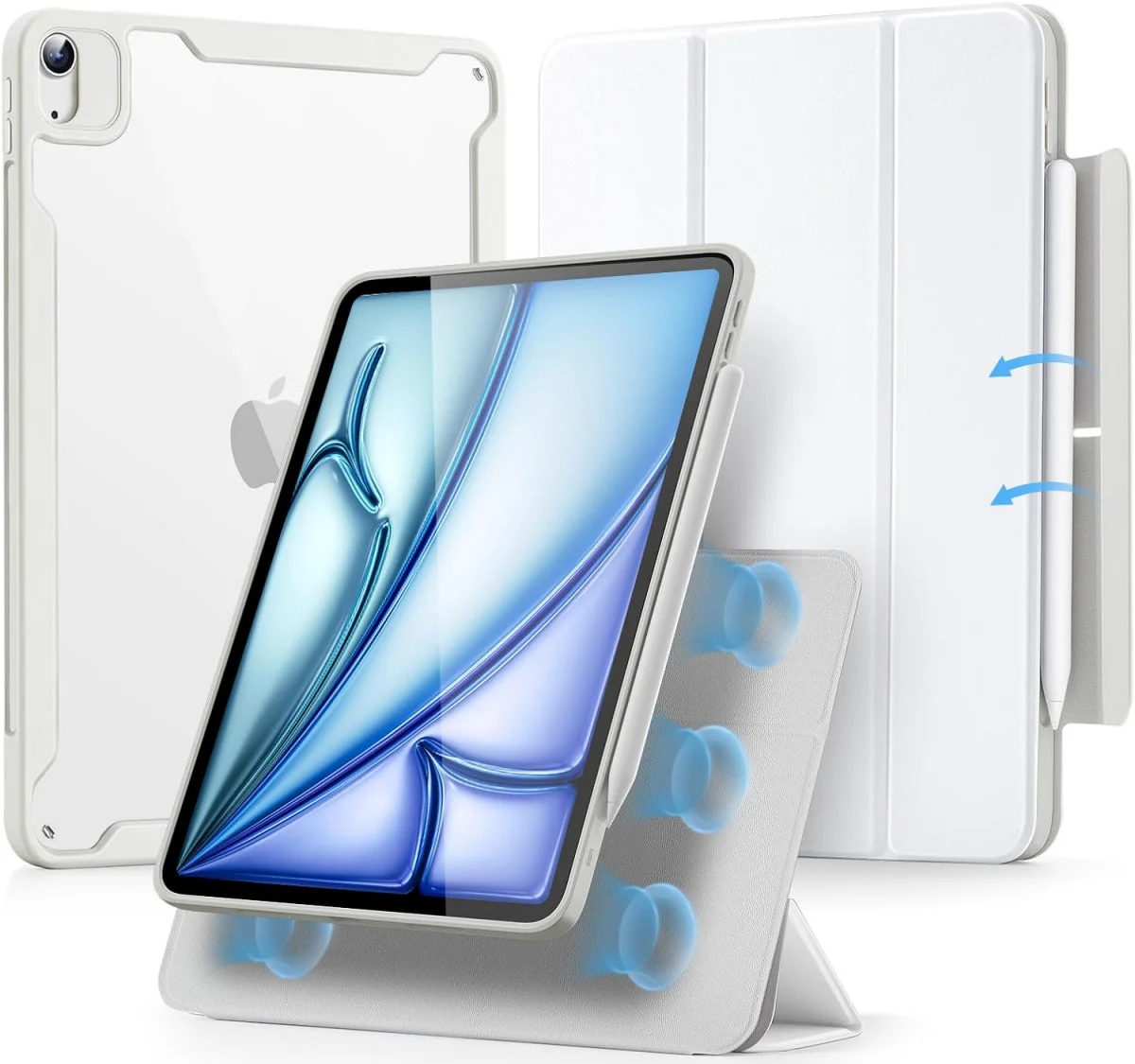 ESR Rebound Hybrid 360 iPad Air 11 (2024/2025) Hoes Book Case Wit afbeelding 1