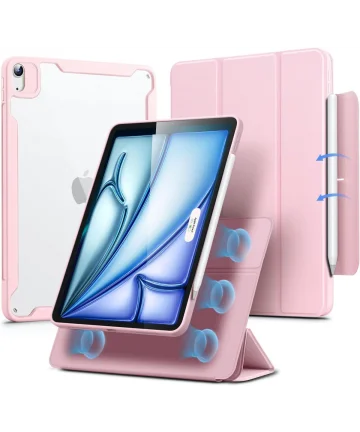 ESR Rebound Hybrid 360 Apple iPad Air 11 (2024) Hoes Book Case Roze Hoesjes