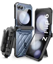 SUPCASE UB Pro Samsung Galaxy Z Flip 6 Hoesje Full Protect Kickstand Blauw