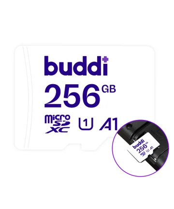 Buddi MicroSDXC Nintendo Switch Geheugenkaart 256GB Wit Geheugenkaarten