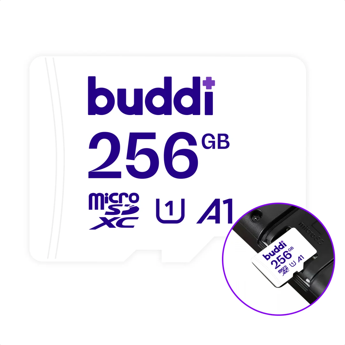 Buddi MicroSDXC Nintendo Switch Geheugenkaart 256GB Wit afbeelding 1