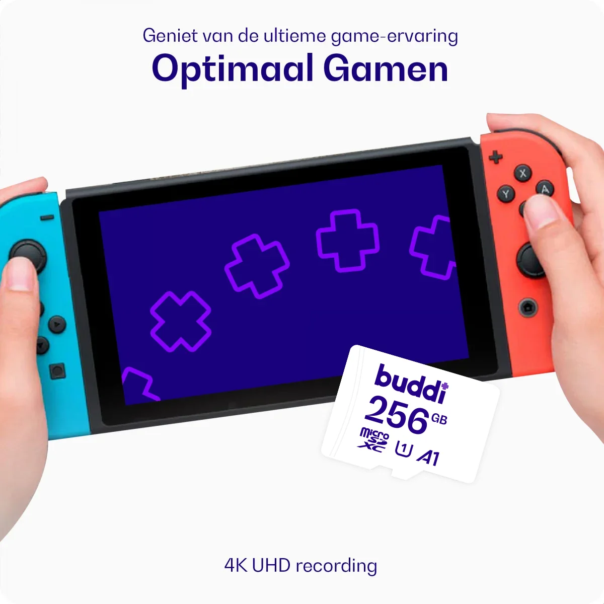 Buddi MicroSDXC Nintendo Switch Geheugenkaart 256GB Wit afbeelding 2