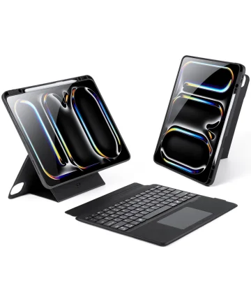 Dux Ducis Apple iPad Pro 13 (2024) Hoes Bluetooth Toetsenbord Zwart Hoesjes