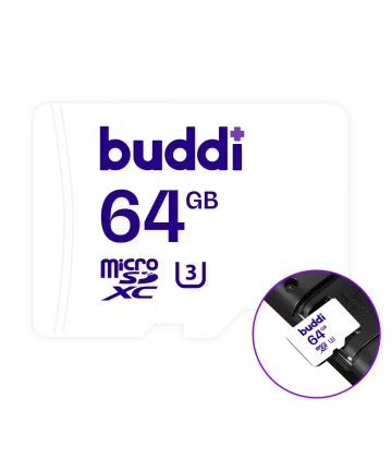 Buddi MicroSDXC Nintendo Switch Geheugenkaart 64GB Wit Geheugenkaarten