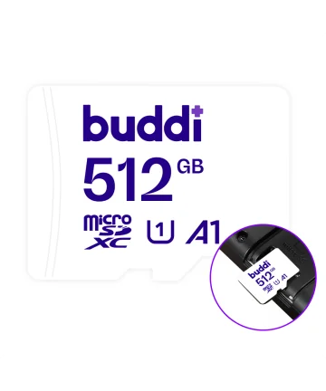 Buddi MicroSDXC Nintendo Switch Geheugenkaart 512GB Wit Geheugenkaarten