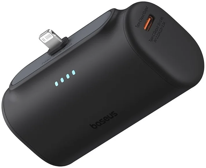 Baseus (20W) Power Delivery Powerbank USB-C/Lightning Connector 5.000 mAh Zwart afbeelding 1