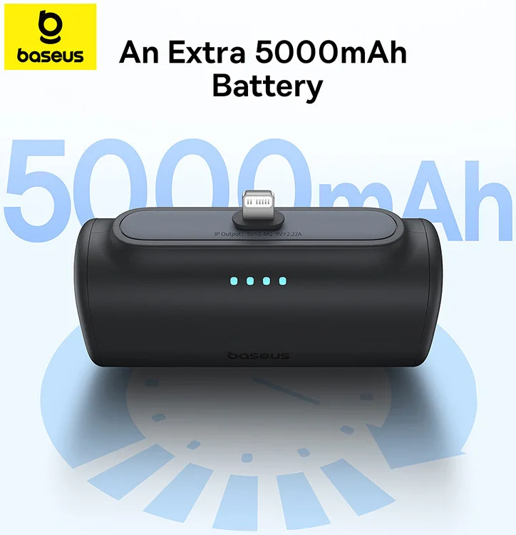 Baseus (20W) Power Delivery Powerbank USB-C/Lightning Connector 5.000 mAh Zwart afbeelding 4