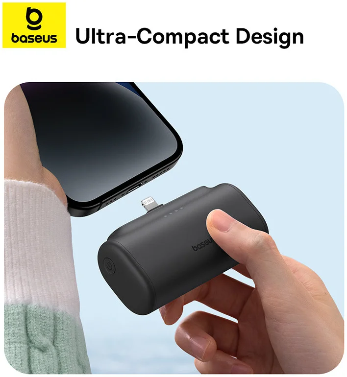 Baseus (20W) Power Delivery Powerbank USB-C/Lightning Connector 5.000 mAh Zwart afbeelding 5