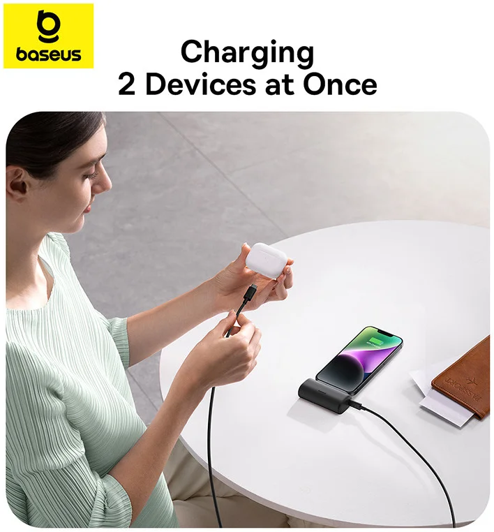 Baseus (20W) Power Delivery Powerbank USB-C/Lightning Connector 5.000 mAh Zwart afbeelding 6