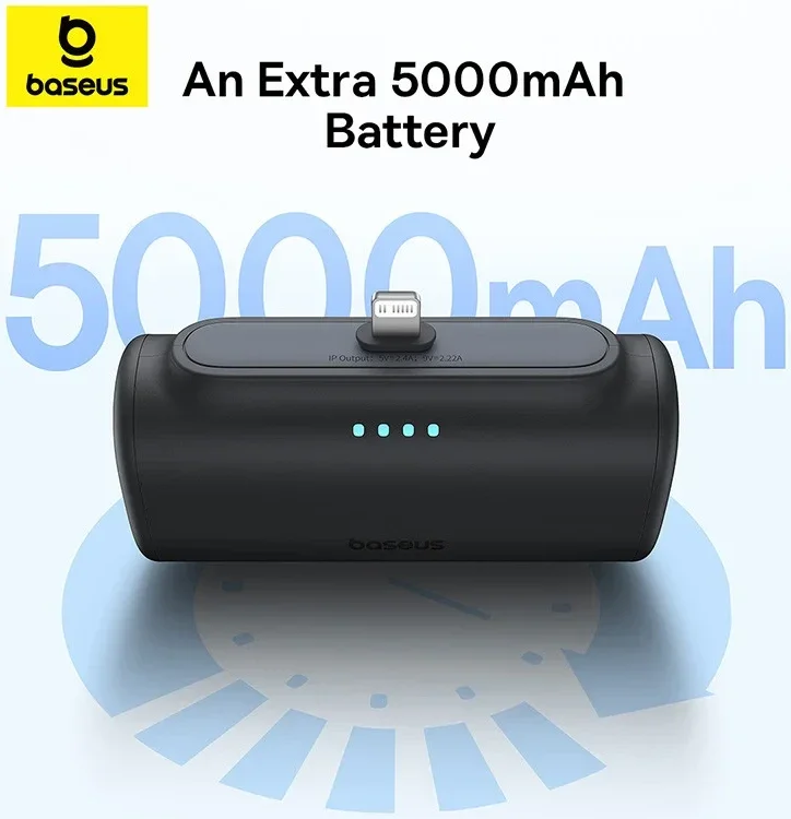 Baseus (20W) Power Delivery Powerbank USB-C/Lightning Connector 5.000 mAh Wit afbeelding 4