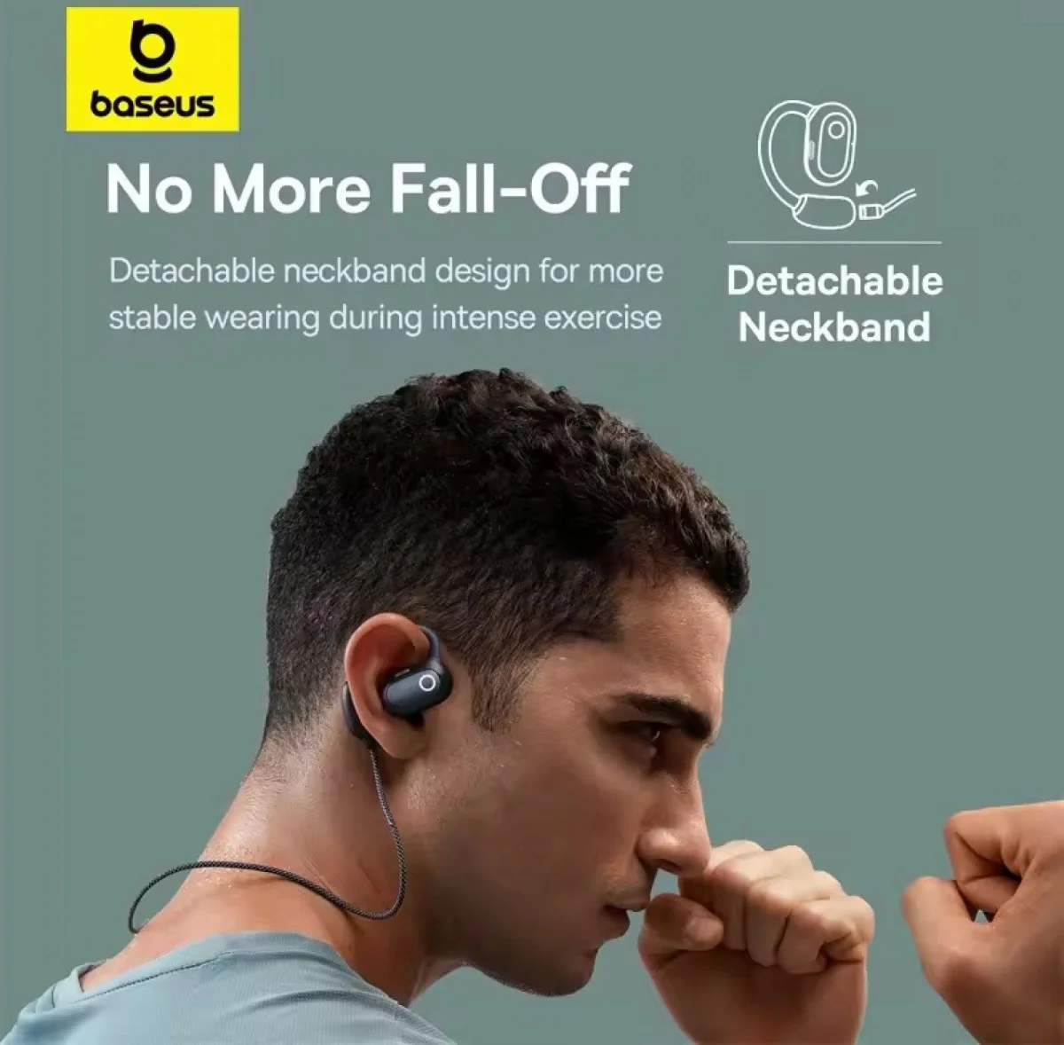OS Baseus Eli Fit Open-Ear True Wireless Earphones Moon White Over Sea afbeelding 4