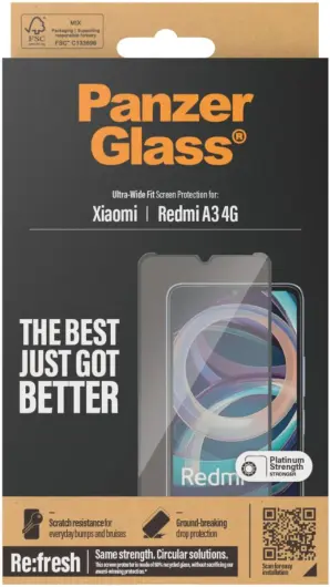 PanzerGlass Refresh Ultra-Wide Xiaomi Redmi A3 Screen Protector afbeelding 3
