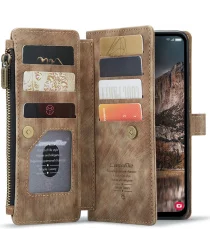 CaseMe C30 Samsung Galaxy A25 Hoesje Pasjeshouder Book Case Bruin