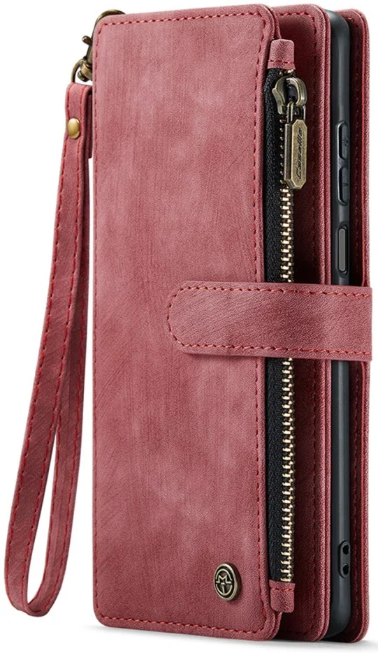 CaseMe C30 Samsung Galaxy A25 Hoesje Pasjeshouder Book Case Rood afbeelding 9
