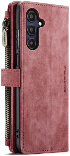 CaseMe C30 Samsung Galaxy A25 Hoesje Pasjeshouder Book Case Rood afbeelding 10