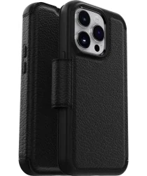 OtterBox Strada Apple iPhone 14 Pro Hoesje Echt Leer Book Case Zwart