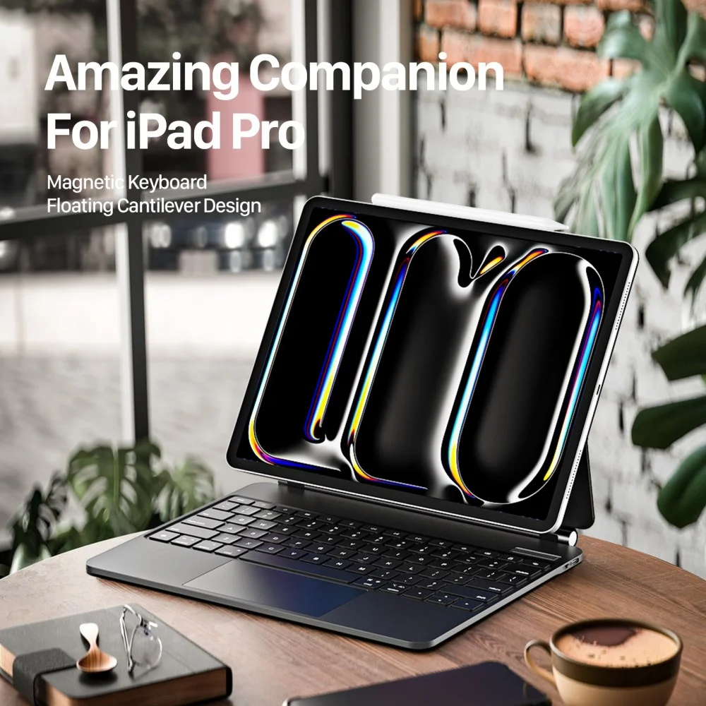Dux Ducis Apple iPad Pro 13 (2024) Magnetische Toetsenbord Hoes afbeelding 11