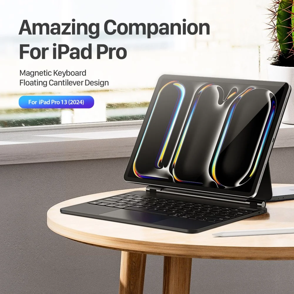 Dux Ducis Apple iPad Pro 13 (2024) Magnetische Toetsenbord Hoes afbeelding 9