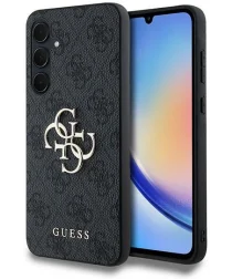 Guess Samsung Galaxy A35 Hoesje Hard Case 4G Big Metal Zwart