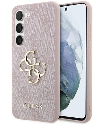 Guess Samsung Galaxy A35 Hoesje Hard Case 4G Big Metal Roze Hoesjes