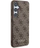 Guess Samsung Galaxy A35 Hoesje Hard Case 4G Gold Logo Bruin