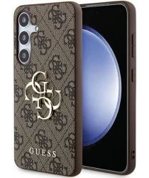 Guess Samsung Galaxy A55 Hoesje Hard Case 4G Big Metal Bruin