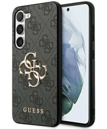 Guess Samsung Galaxy A55 Hoesje Hard Case 4G Big Metal Zwart Hoesjes