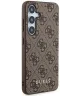 Guess Samsung Galaxy A55 Hoesje Hard Case 4G Gold Logo Bruin